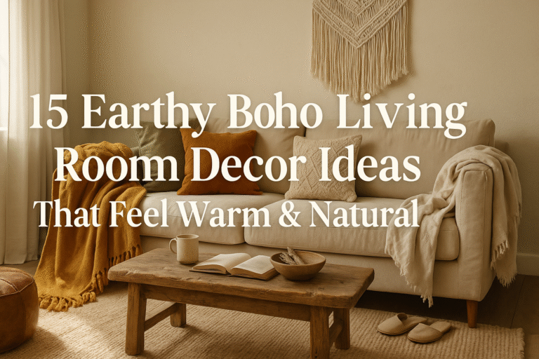 15 Earthy Boho Living Room Decor Ideas That Feel Warm & Natural