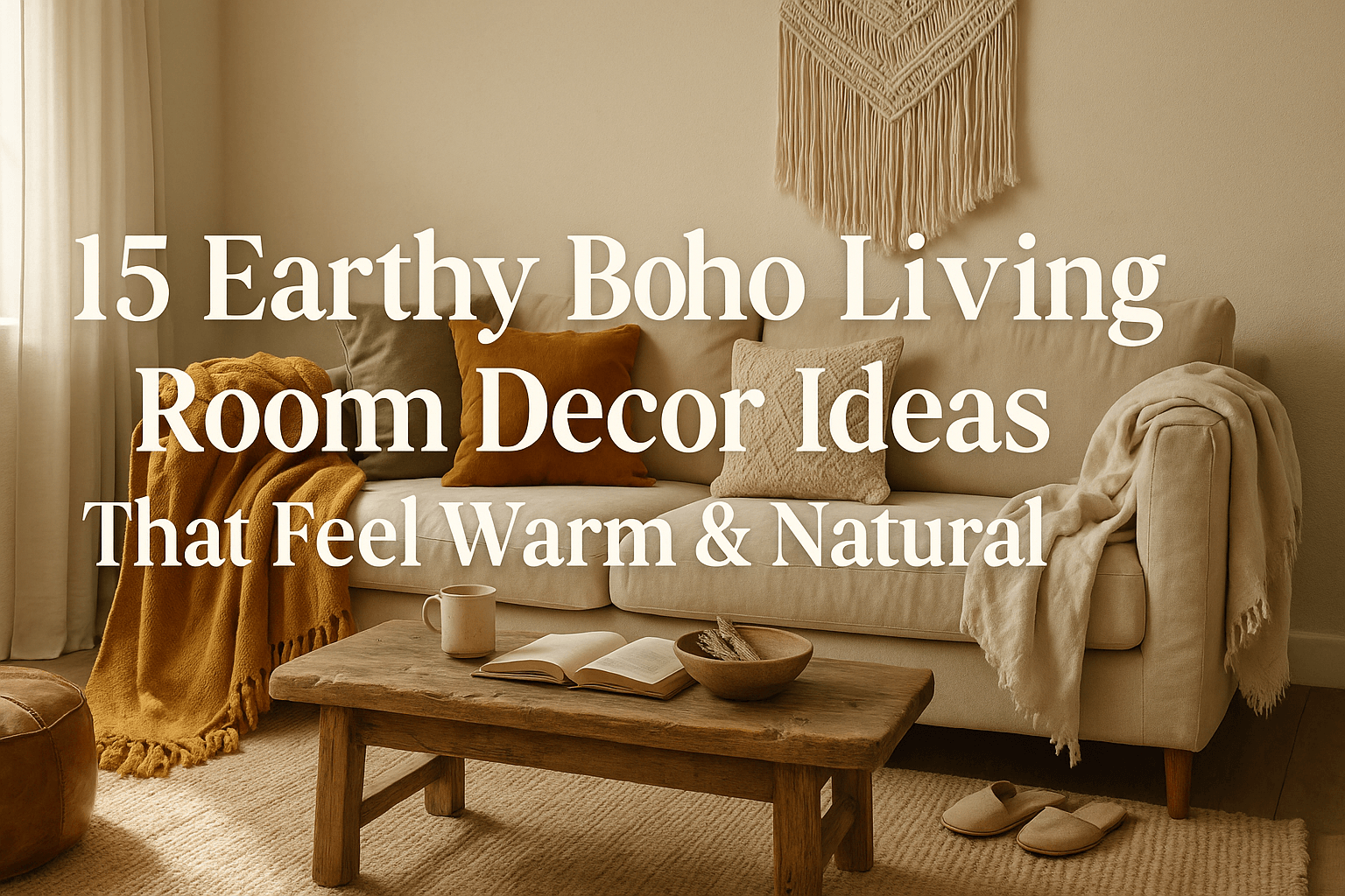 15 Earthy Boho Living Room Decor Ideas That Feel Warm & Natural