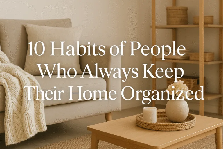 10 Habits of People Who Always Keep Their Home Organized | Cozy & Practical Tips