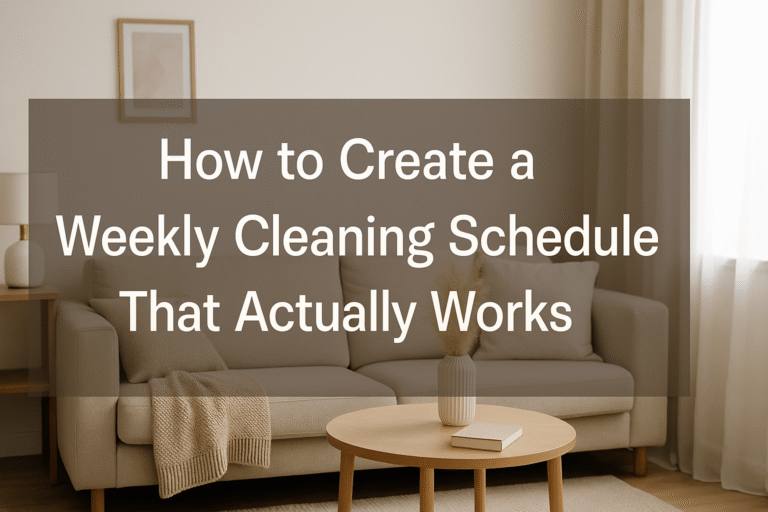 How to Create a Weekly Cleaning Schedule That Actually Works
