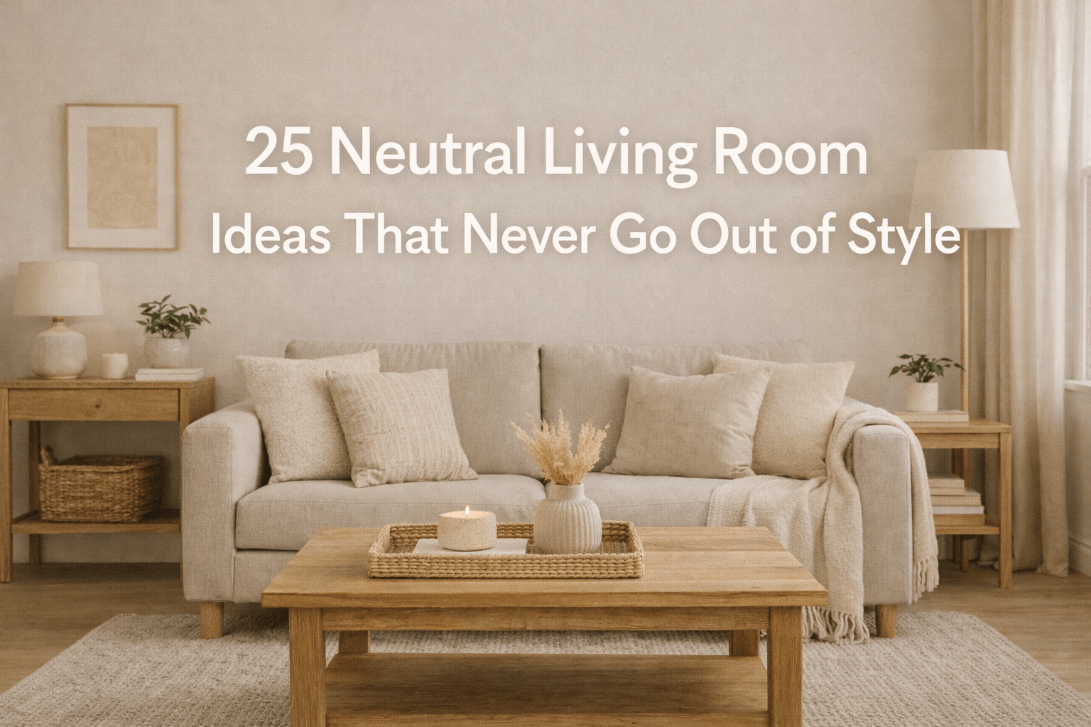 25 Neutral Living Room Ideas That Never Go Out of Style | Timeless Home ...