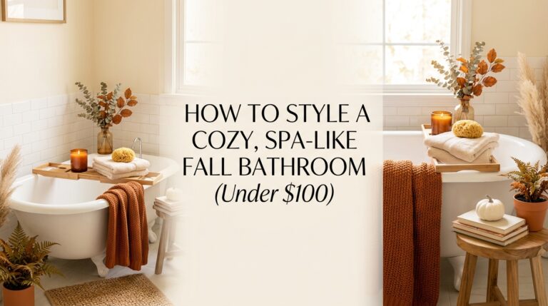 How to Style a Cozy, Spa-Like Fall Bathroom (Under $100)