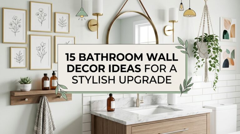 15 Bathroom Wall Decor Ideas for a Stylish Upgrade That Feels Fresh and Cozy