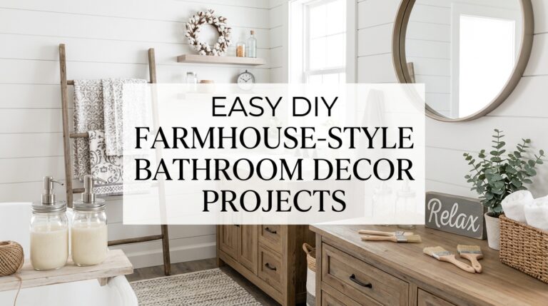Easy DIY Farmhouse-Style Bathroom Decor Projects