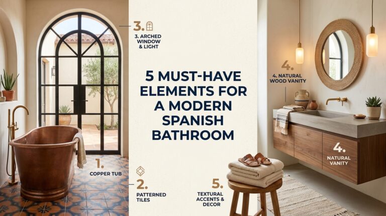 5 Modern Spanish Bathroom Elements That Bring Warmth and Character