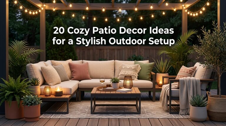 20 Cozy Patio Decor Ideas for a Stylish Outdoor Setup